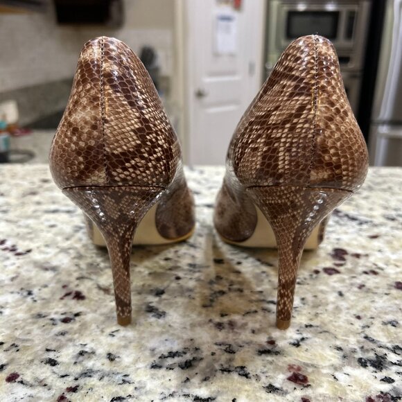 Joan & David Dazevida Leather Snakeskin Print Pumps Women's Size 9M - Picture 8 of 10